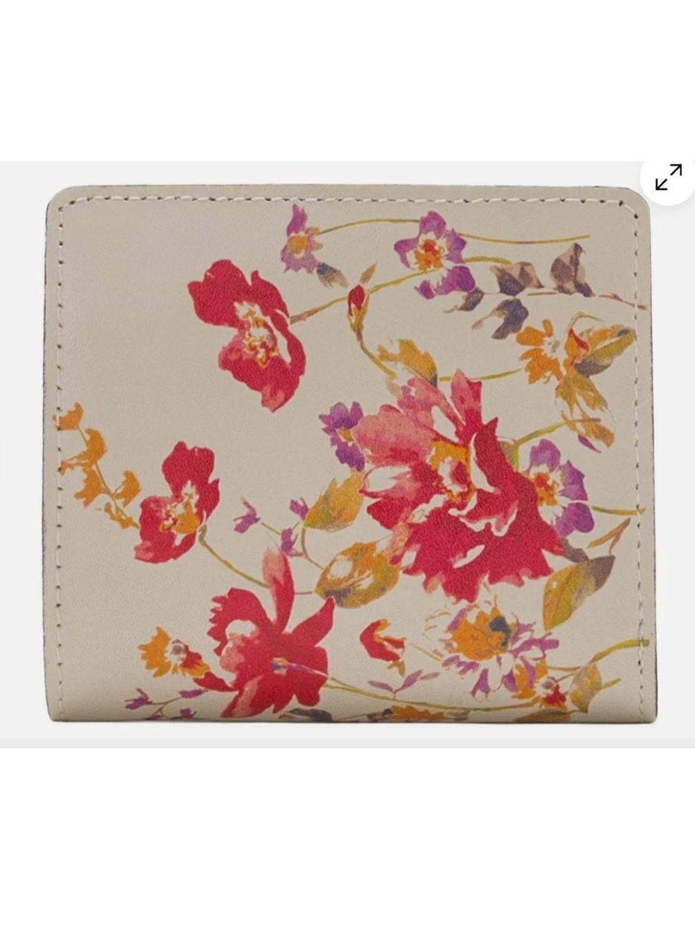 Patricia Nash Alannis Leather Bifold Wallet w /RFID Protection, Chalk White NWT